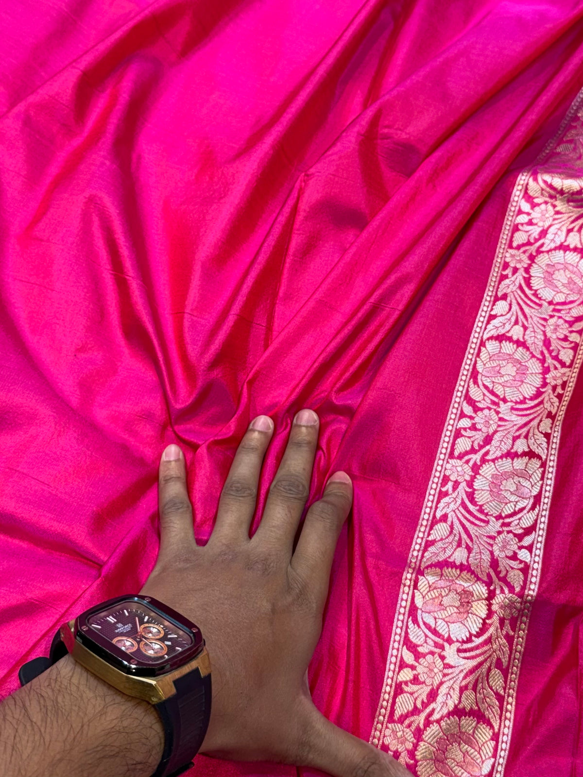 Prebook | Dual Shade Pink Pure Banarasi Katan Silk Saree