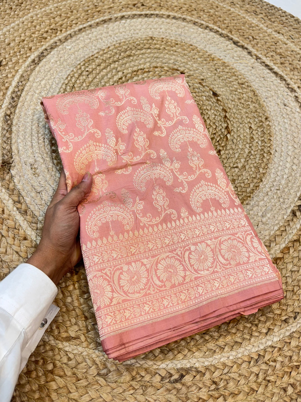 Prebook | Dusty Pink 100% Pure Banarasi Katan Silk Saree