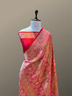Prebook | Red 100% Pure Banaras Katan Silk Rangkaat Saree