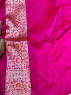 100% Pure Banarasi Katan Silk Meenakari Brocade Saree