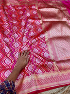 Prebook | Rani Pink 100% Pure Banarasi Katan Silk Tilfi Meenakari Saree