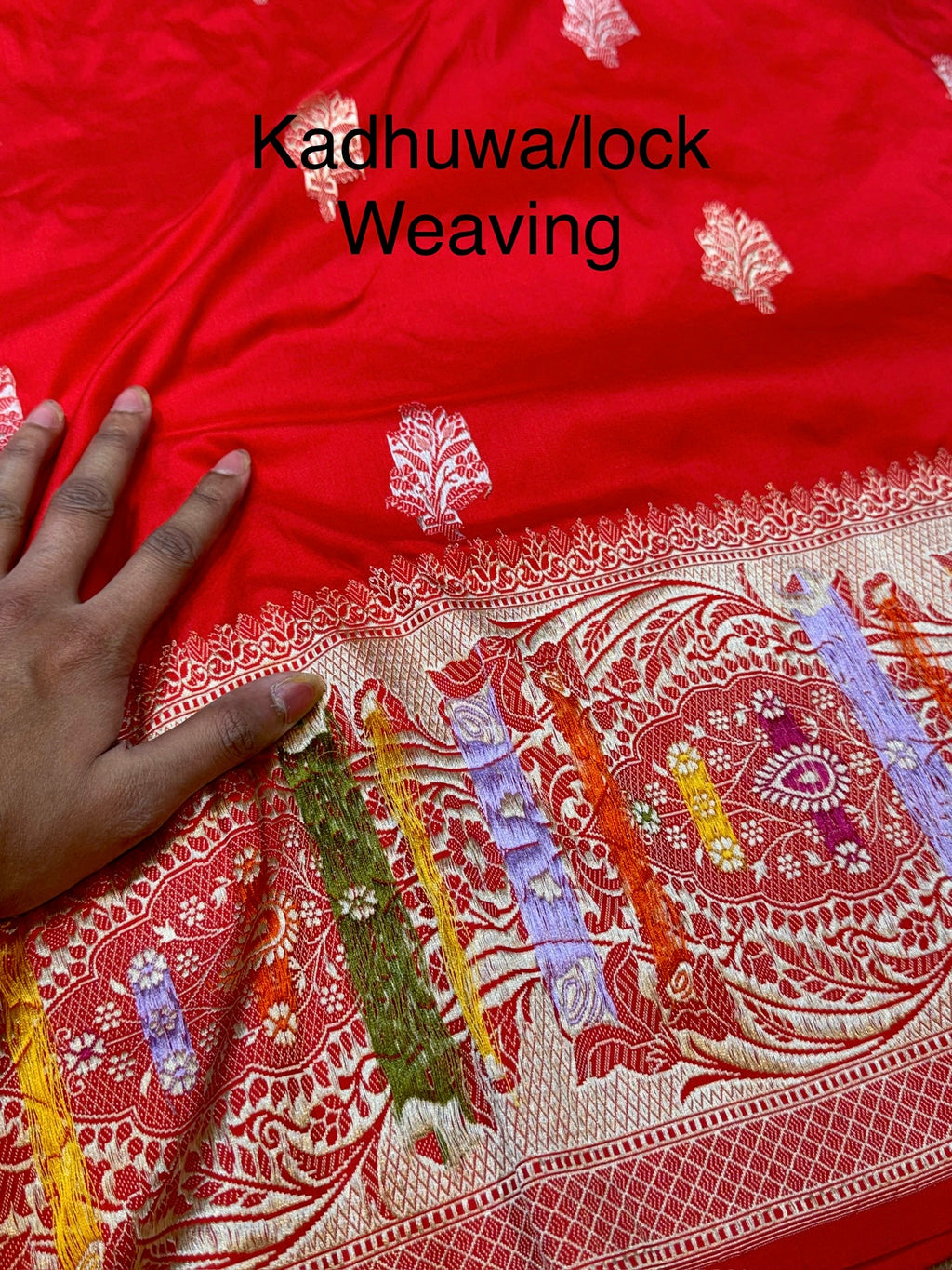 100% Pure Banaras Katan Silk Handloom Handwoven Pattu Saree