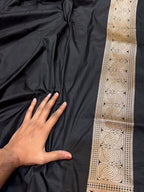Neta Ambani Inspired | Black 100% Exclusive Pure Banaras Katan Silk Rangkaat Saree