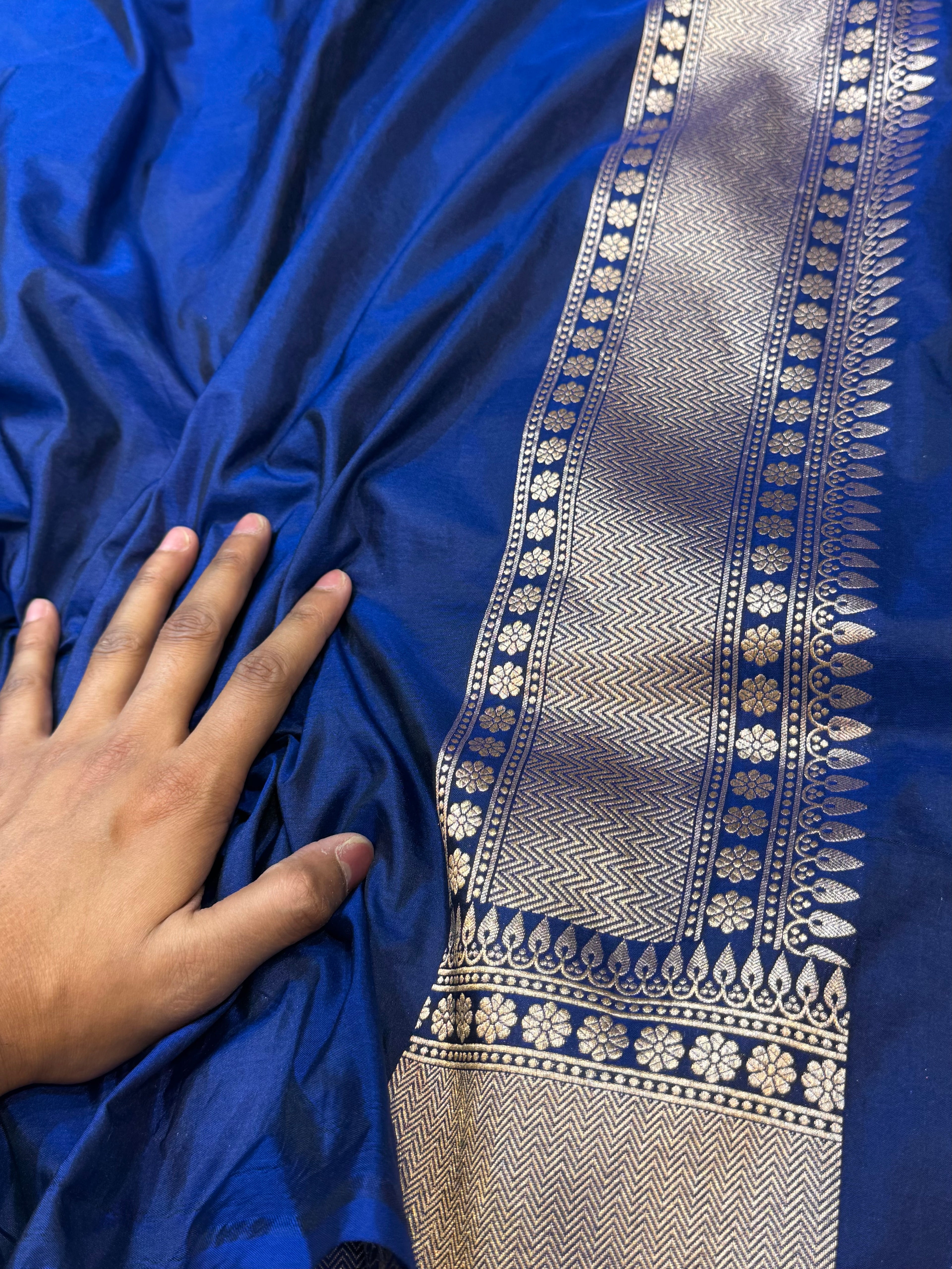 Peacock Blue Neeta Ambani Mam inspired 100% Pure Banarasi Katan Silk Meenakari Saree