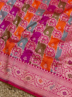 Prebook | Rani Pink Exclusive Pure Banaras Katan Silk Rangkaat Saree