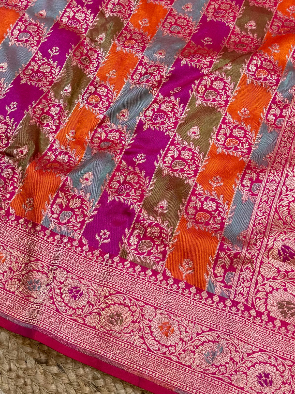 Prebook | Rani Pink Exclusive Pure Banaras Katan Silk Rangkaat Saree