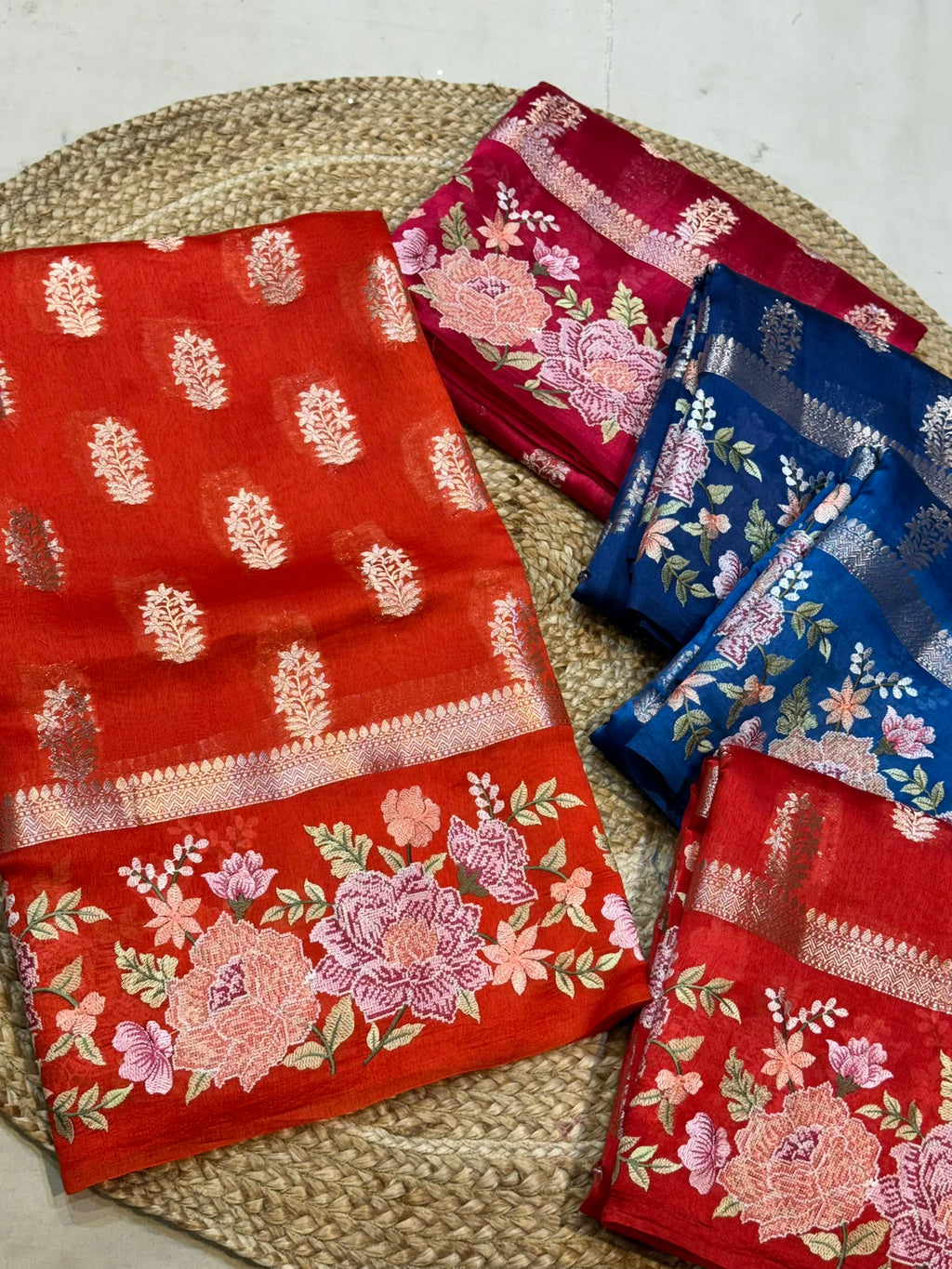 Prebook | Fanta Orange 100% Pure Banarasi Poona Silk Raw Mango Saree