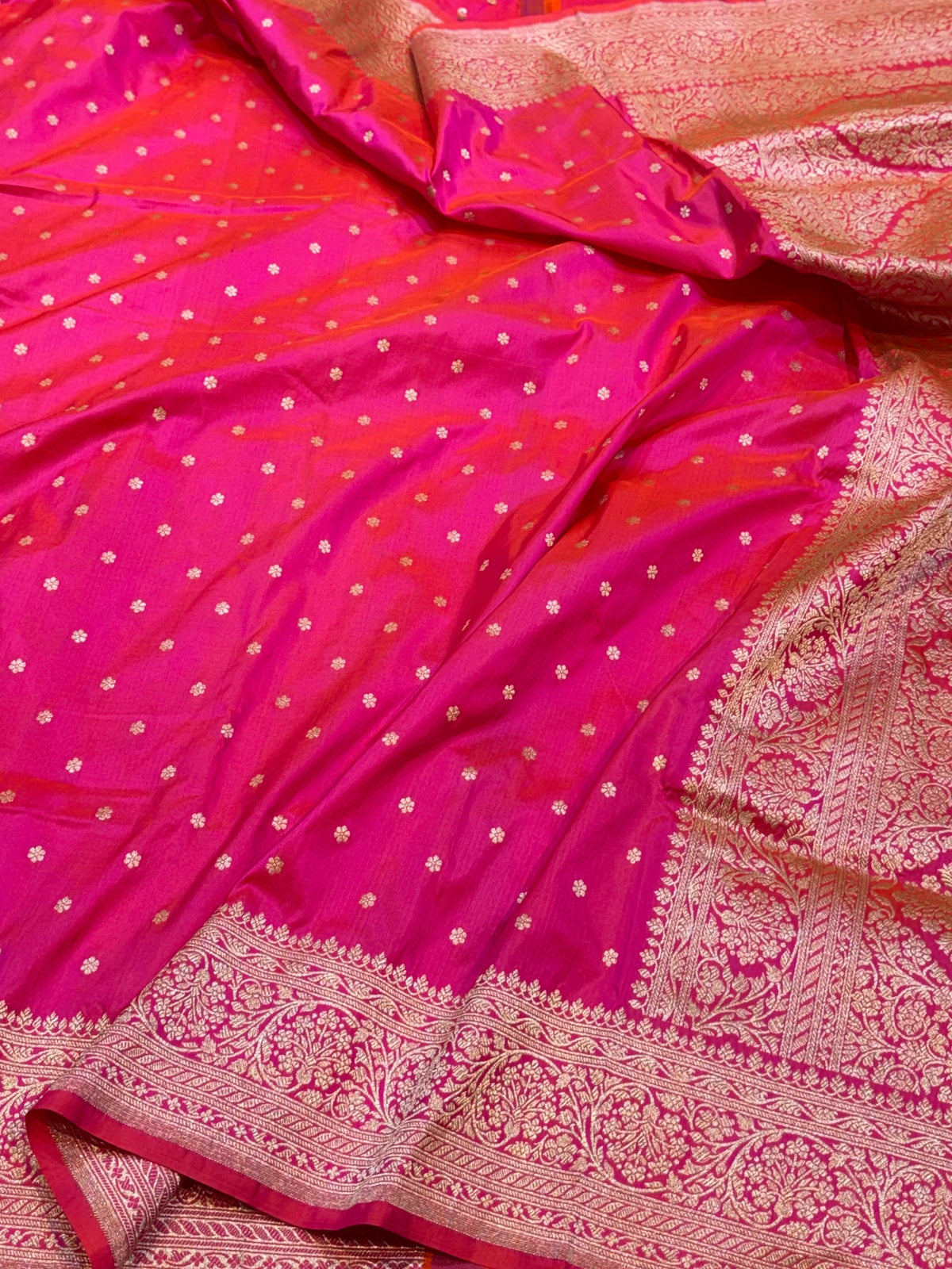 Prebook | Dual Shade Pink Pure Banarasi Katan Silk Saree