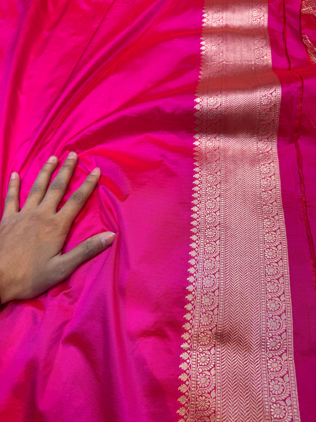 Prebook | Rani Pink 100% Pure Banarasi Katan Silk Saree