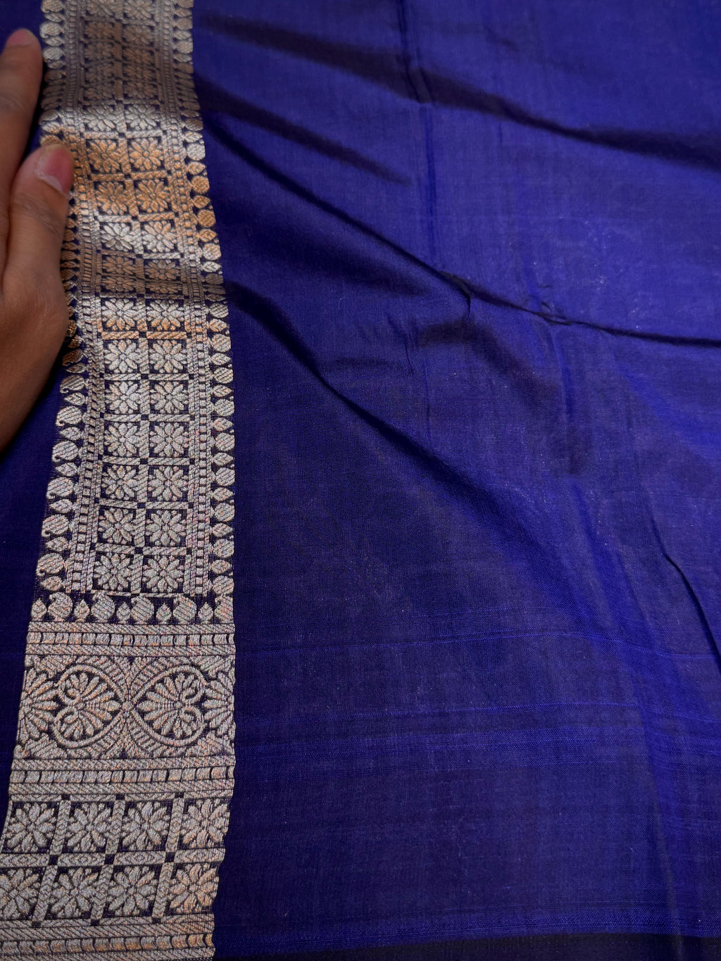 Royal Blue 100% Pure Banarasi Katan Silk Brocade Saree