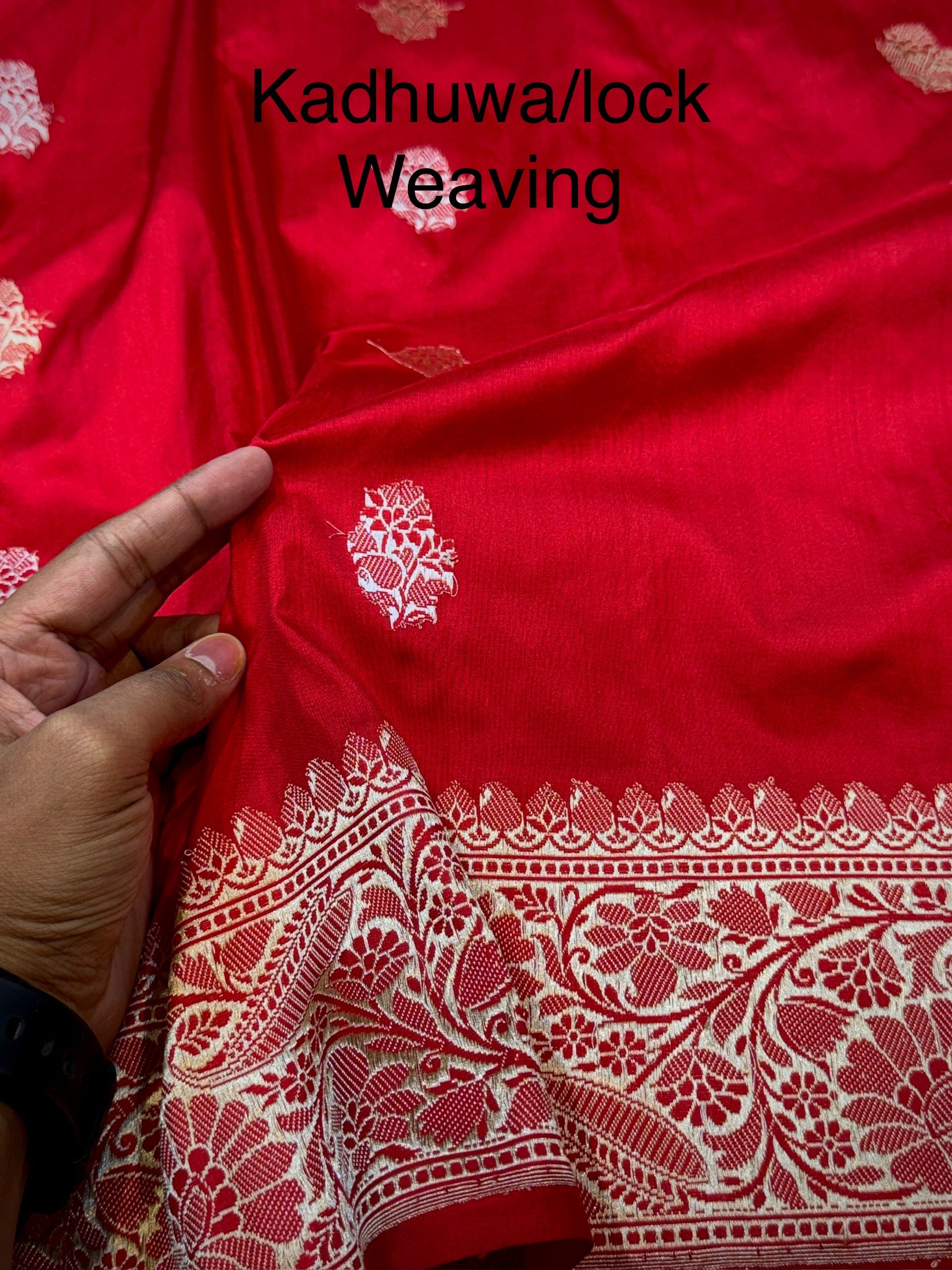 Prebook | Bridal Red 100% Pure Banaras Katan Silk Handloom Handwoven Pattu Saree