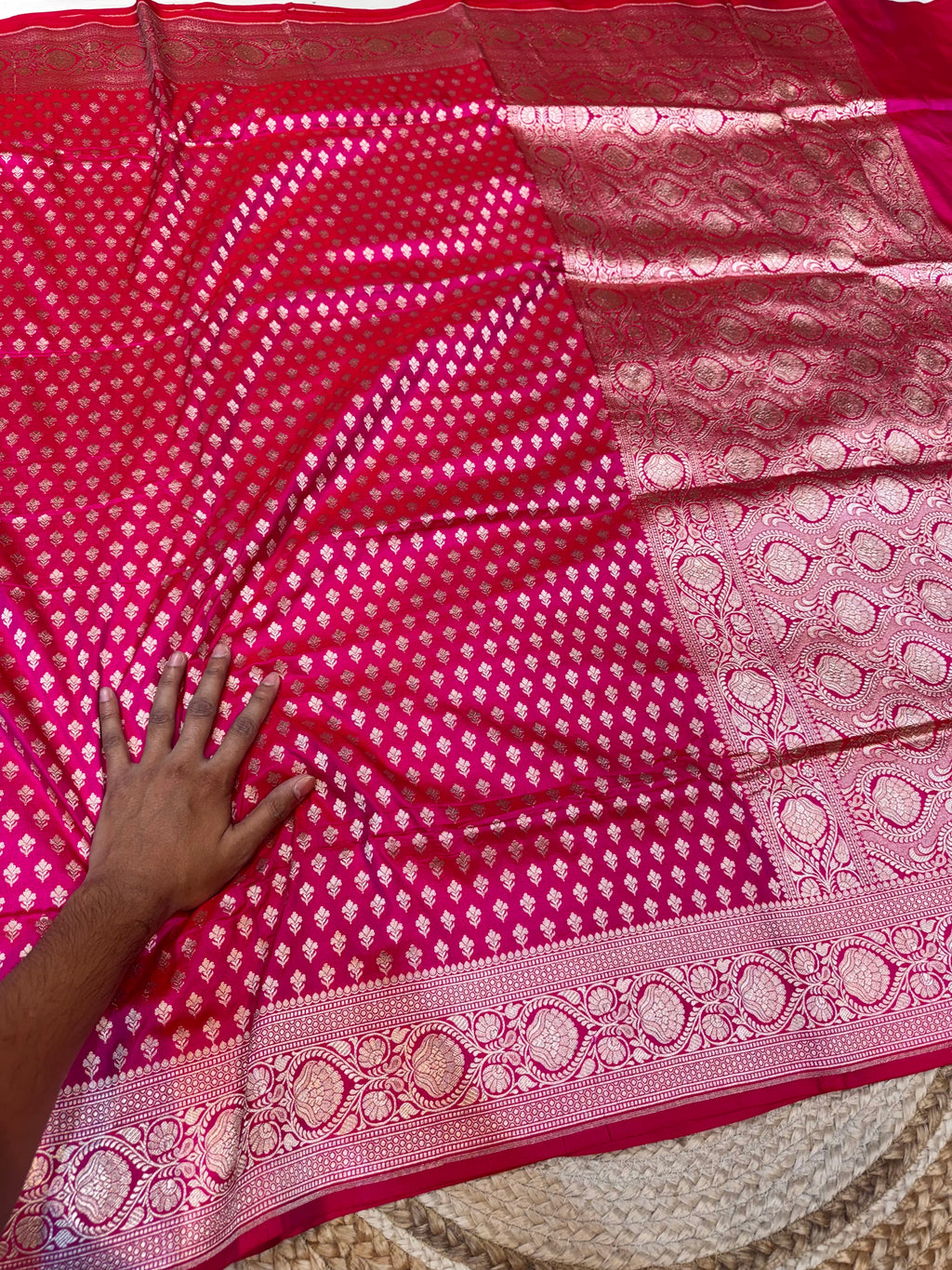 Prebook | Rani Pink 100% Pure Banarasi Katan Silk Saree