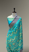 Prebook | Sea Green Pure Ektara Banarasi Kora Jamdani Saree