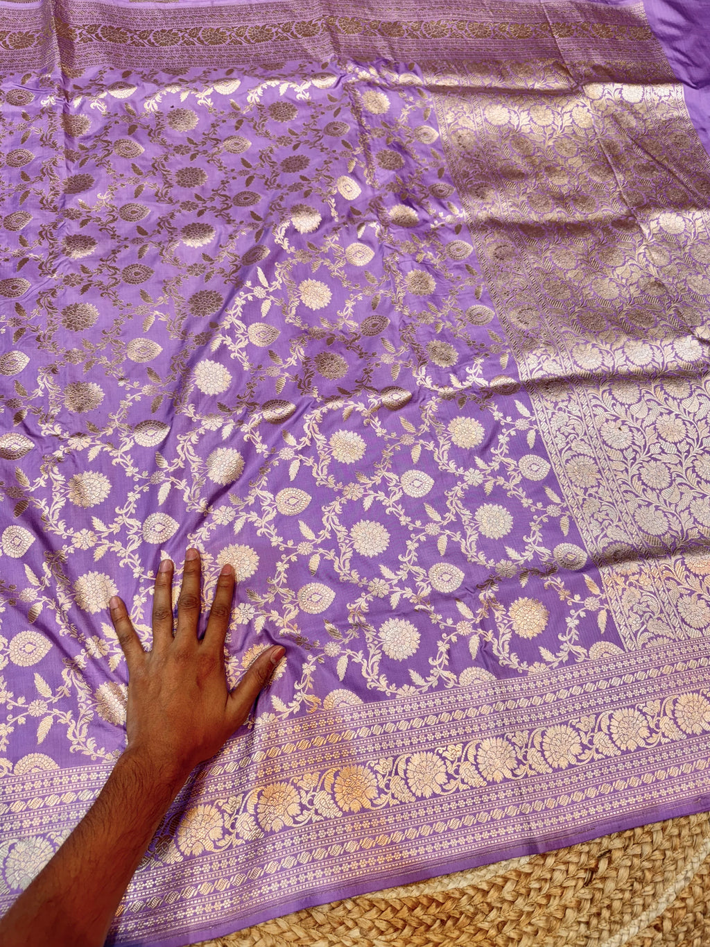 Prebook | Lavender 100% Pure Banarasi Katan Silk Saree