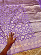 Prebook | Lavender 100% Pure Banarasi Katan Silk Saree