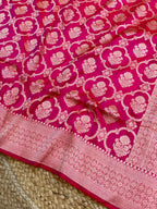 Prebook | Rani Pink Pure Banarasi Katan Silk Saree