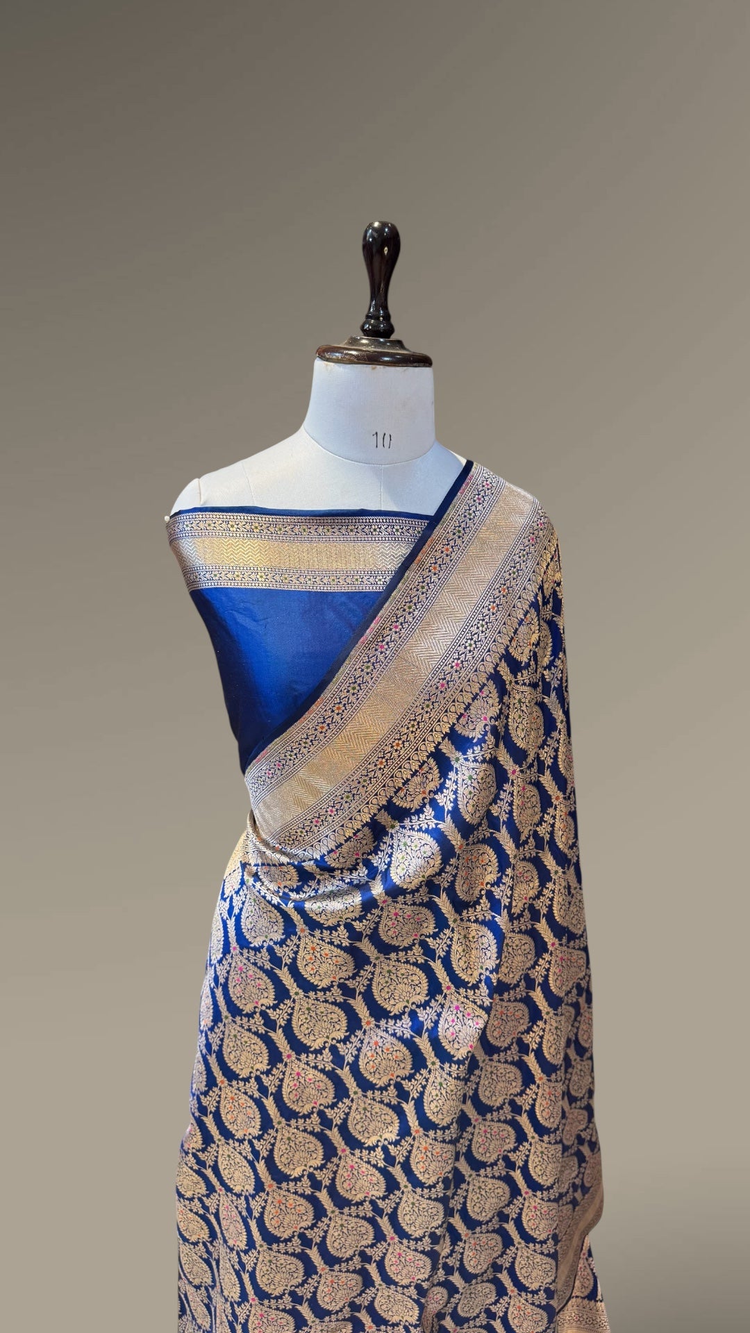 Prebook | Royal Blue 100% Pure Banarasi Katan Silk Meenakari Saree