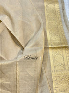 Diamond Golden 100% Pure Tissue Silk Banarasi Partywear Saree