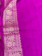 Magenta Pink 100% Exclusive Pure Banaras Katan Silk Rangkaat Saree