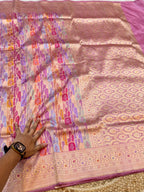 Prebook | Lilac 100% Pure Banaras Katan Silk Rangkaat Saree
