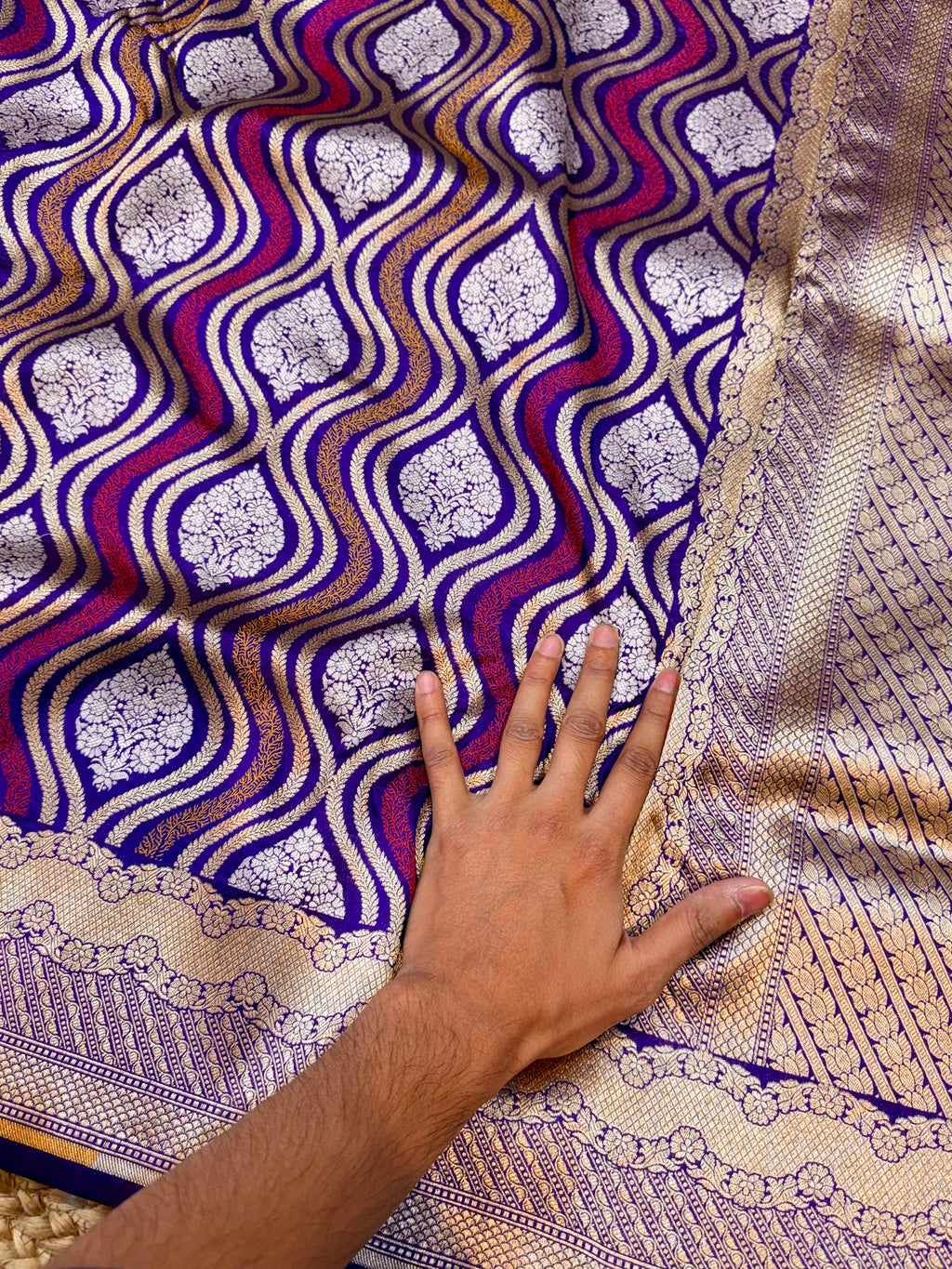 Prebook | Royal Blue 100% Pure Banarasi Katan Silk Meenakari Saree