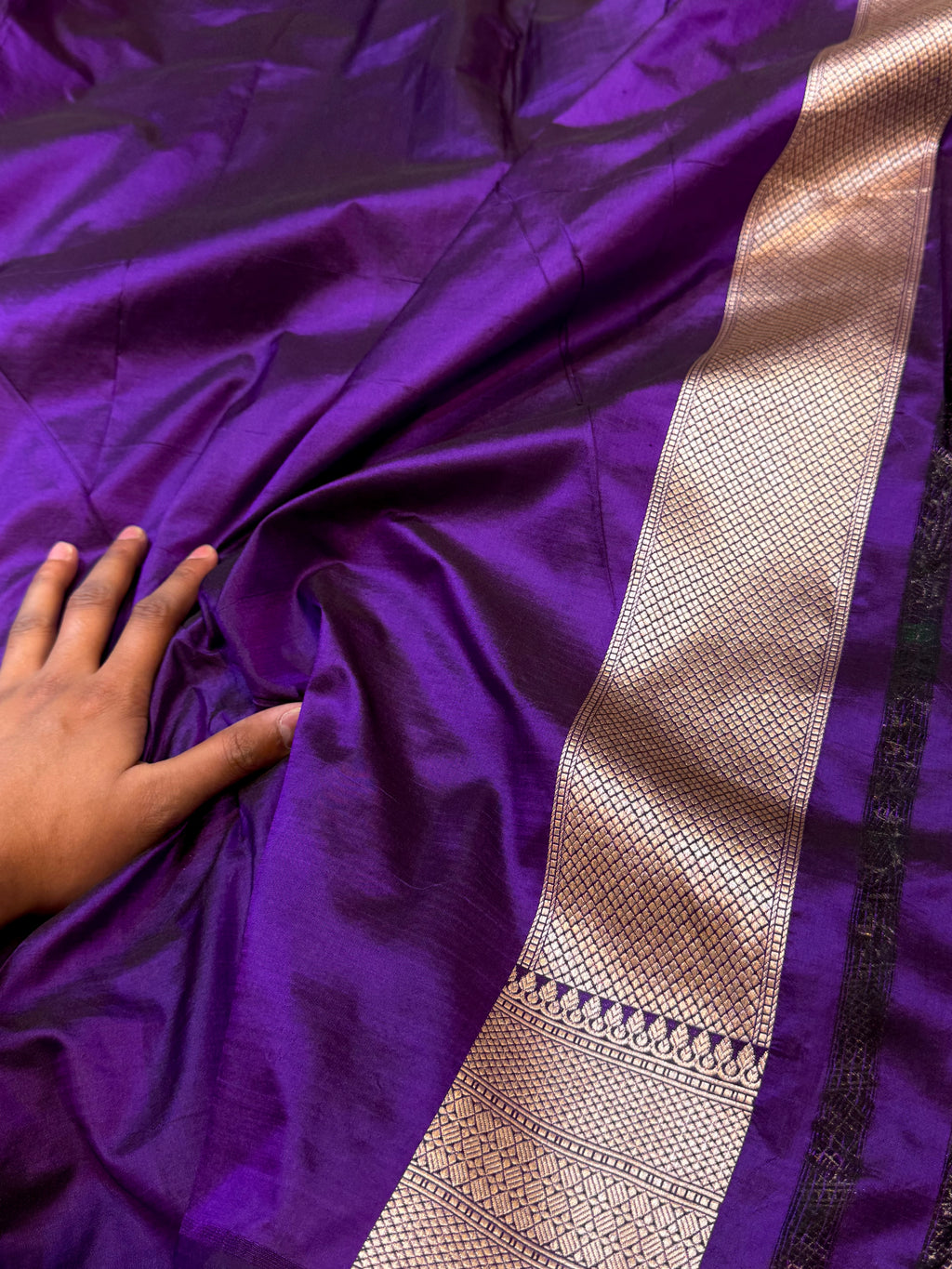 Prebook | Violet Purple 100% Pure Banarasi Katan Silk Meenakari Brocade Saree