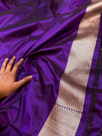 Prebook | Violet Purple 100% Pure Banarasi Katan Silk Meenakari Brocade Saree