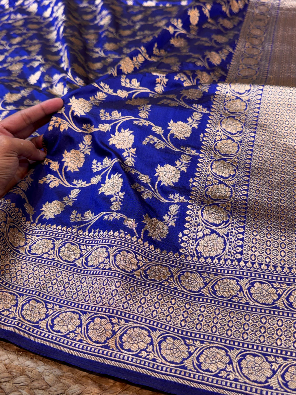 Prebook | Royal Blue 100% Pure Banarasi Katan Silk Saree