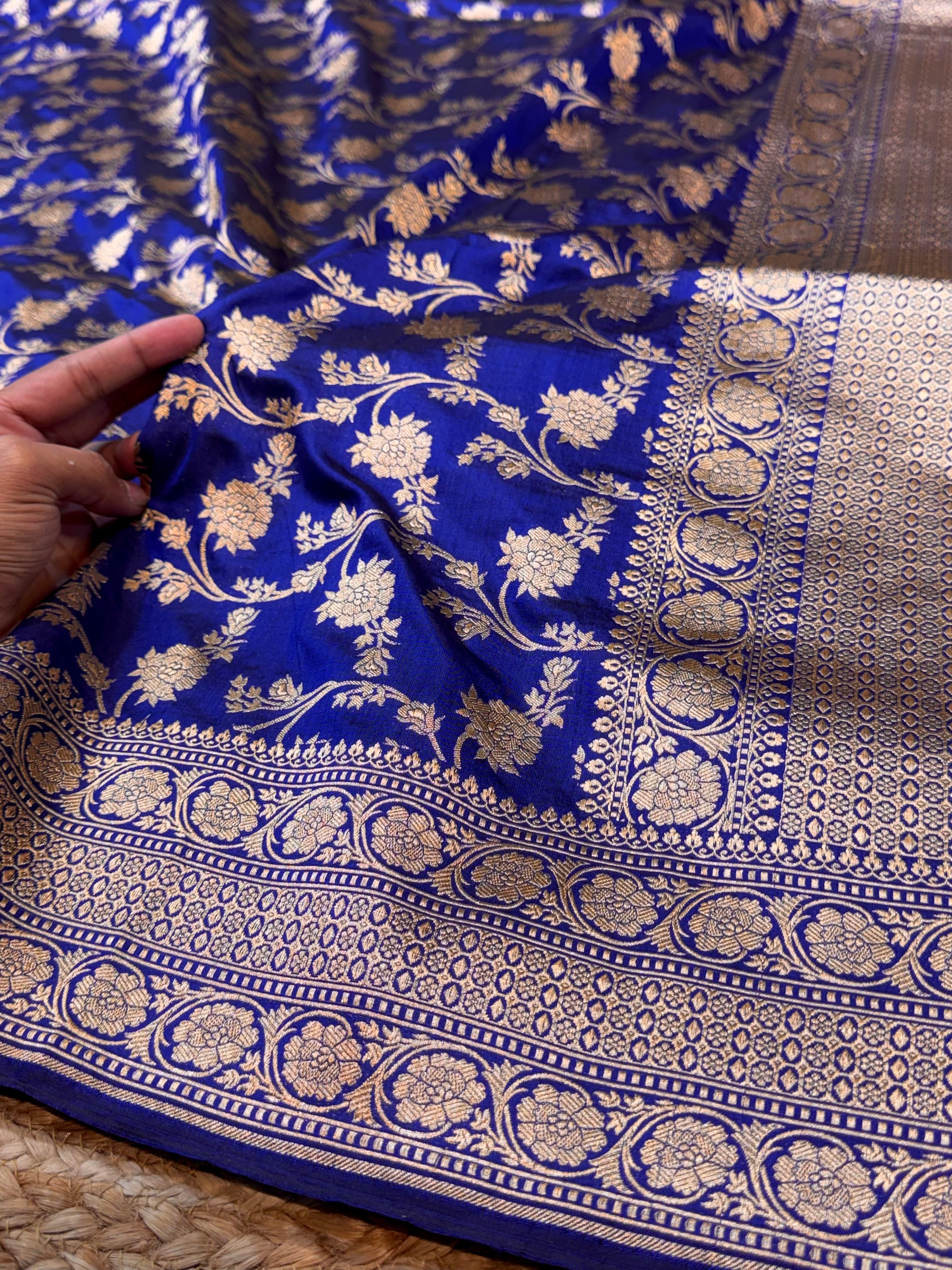Prebook | Royal Blue 100% Pure Banarasi Katan Silk Saree