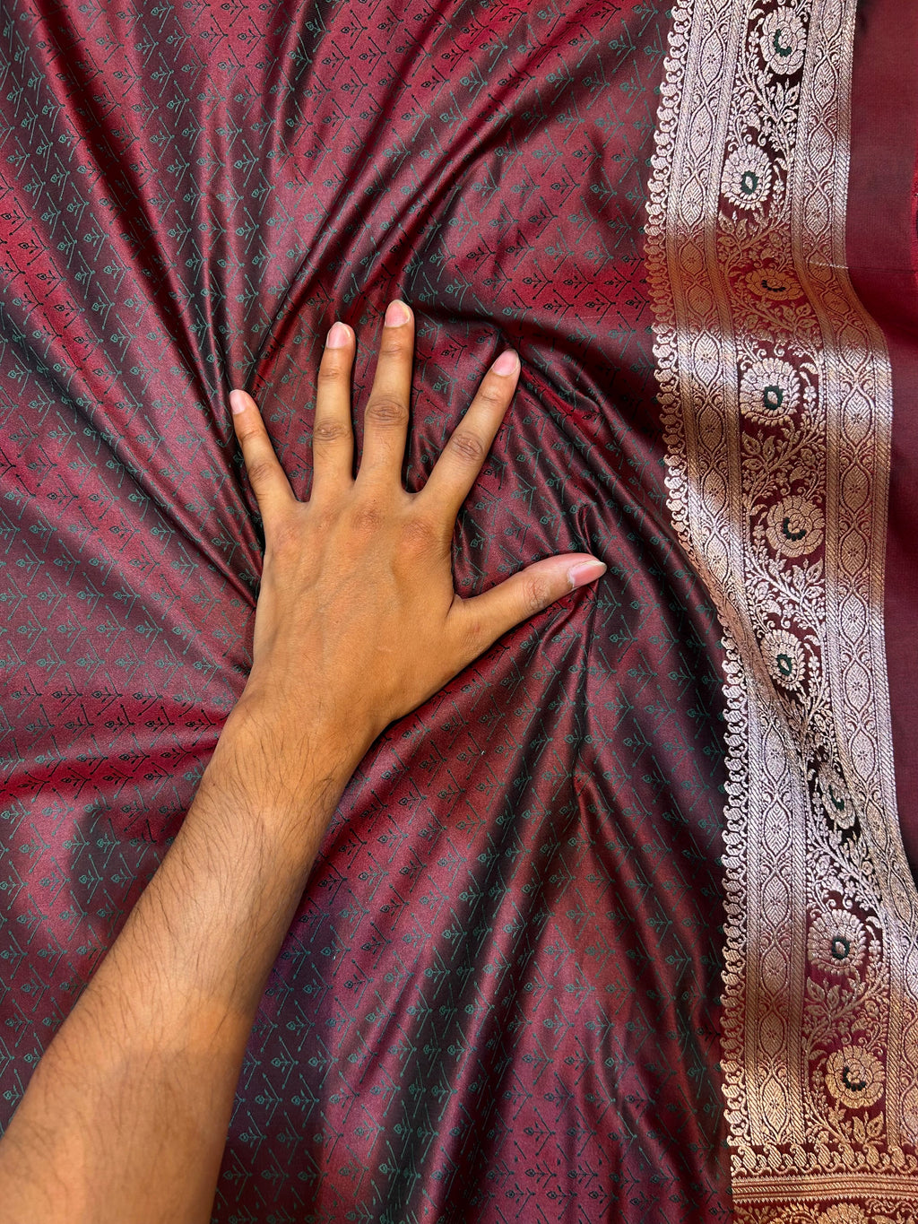 Brown Banarasi Soft RANGKAAT Mashru Silk Partywear Saree