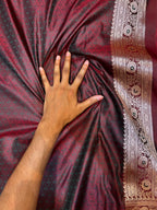 Brown Banarasi Soft RANGKAAT Mashru Silk Partywear Saree