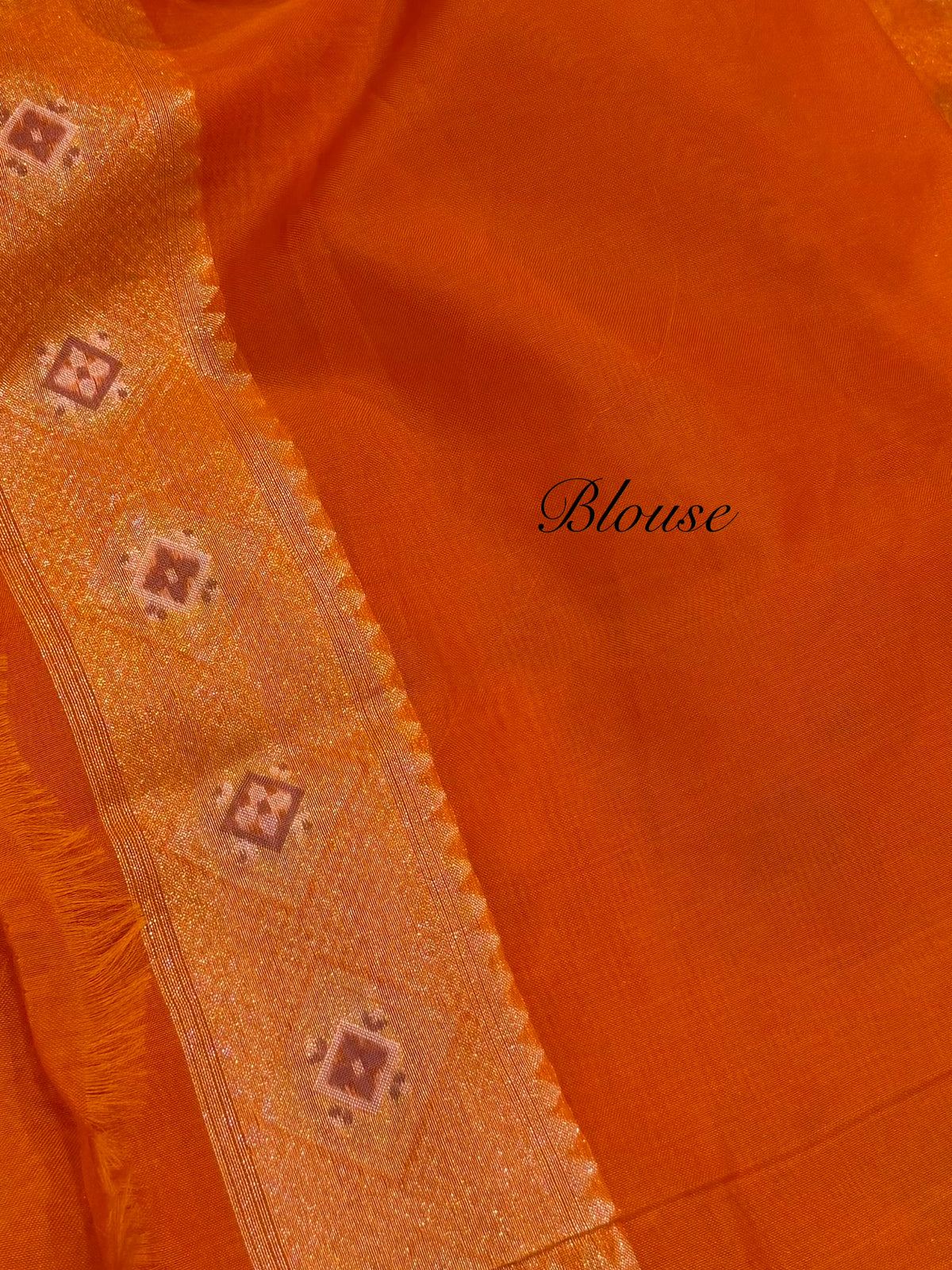 Prebook | Fanta Orange Pure Handloom Banarasi Ektara Kora Jamdani Saree