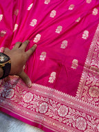 Prebook | Dual Shade Pink Pure Banarasi Katan Silk Saree