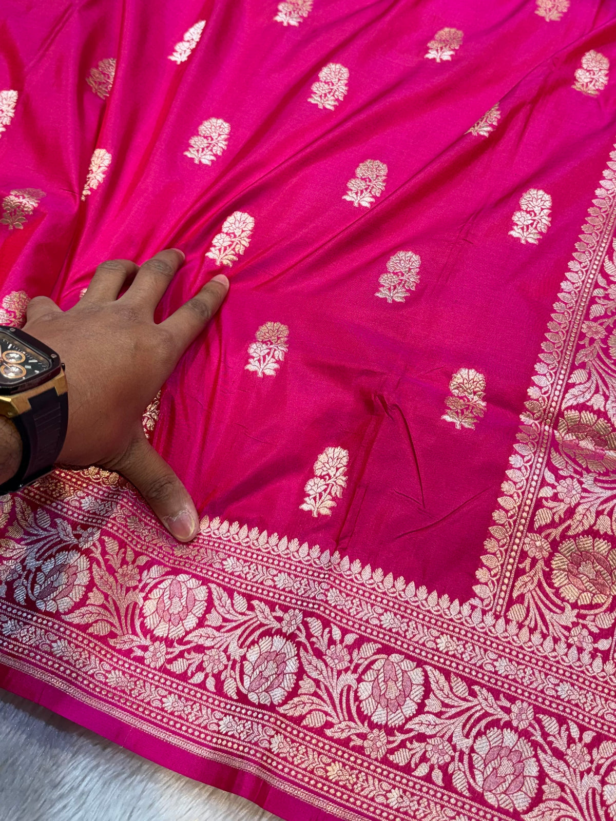 Prebook | Dual Shade Pink Pure Banarasi Katan Silk Saree