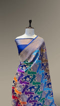 Royal Blue 100% Exclusive Pure Banaras Katan Silk Rangkaat Saree