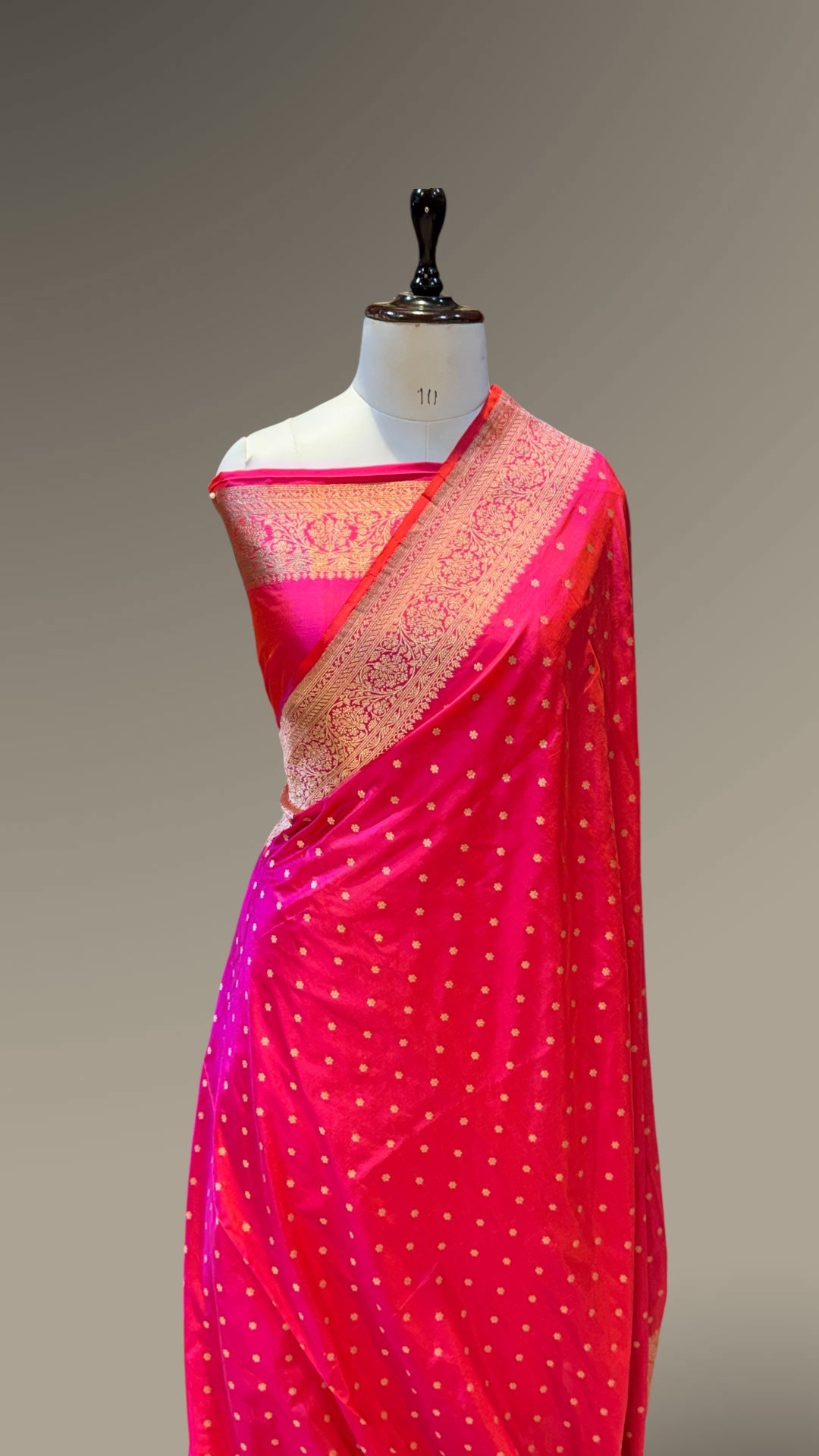 Prebook | Dual Shade Pink Pure Banarasi Katan Silk Saree