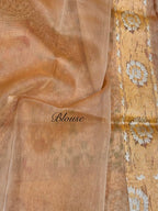 Prebook | Beige Pure Ektara Banarasi Kora Jamdani Saree