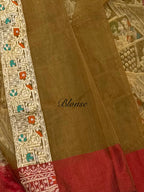 Prebook | Mehendi Green 100% Pure Ektara Banarasi Kora Jamdani Saree