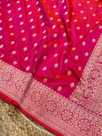 Prebook | Dual Shade Pink Pure Banarasi Katan Silk Saree