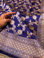 Prebook | Royal Blue 100% Pure Banarasi Katan Silk Saree