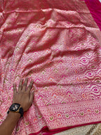 100% Pure Banarasi Katan Silk Meenakari Brocade Saree