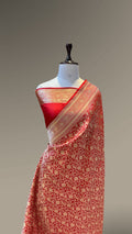 Bridal Red 100% Pure Banarasi Katan Silk Brocade Saree