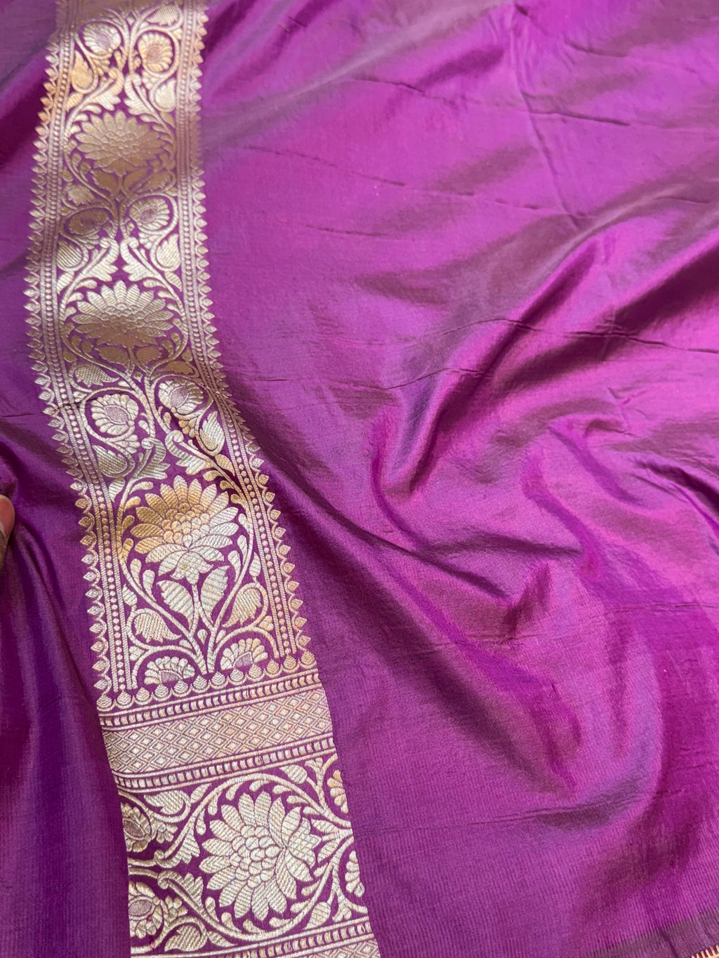 Gajri Pink 100% Pure Banarasi Katan Silk Meenakari Saree