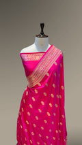 Prebook | Dual Shade Pink Pure Banarasi Katan Silk Saree