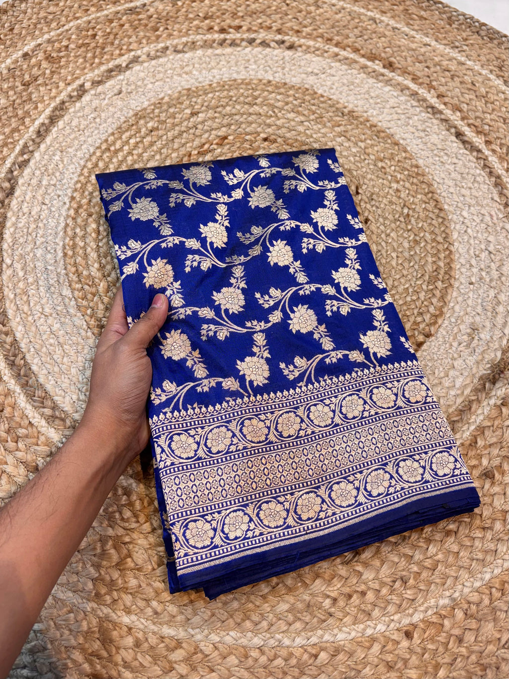 Prebook | Royal Blue 100% Pure Banarasi Katan Silk Saree