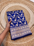 Prebook | Royal Blue 100% Pure Banarasi Katan Silk Saree