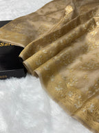 Diamond Golden 100% Pure Tissue Silk Banarasi Partywear Saree