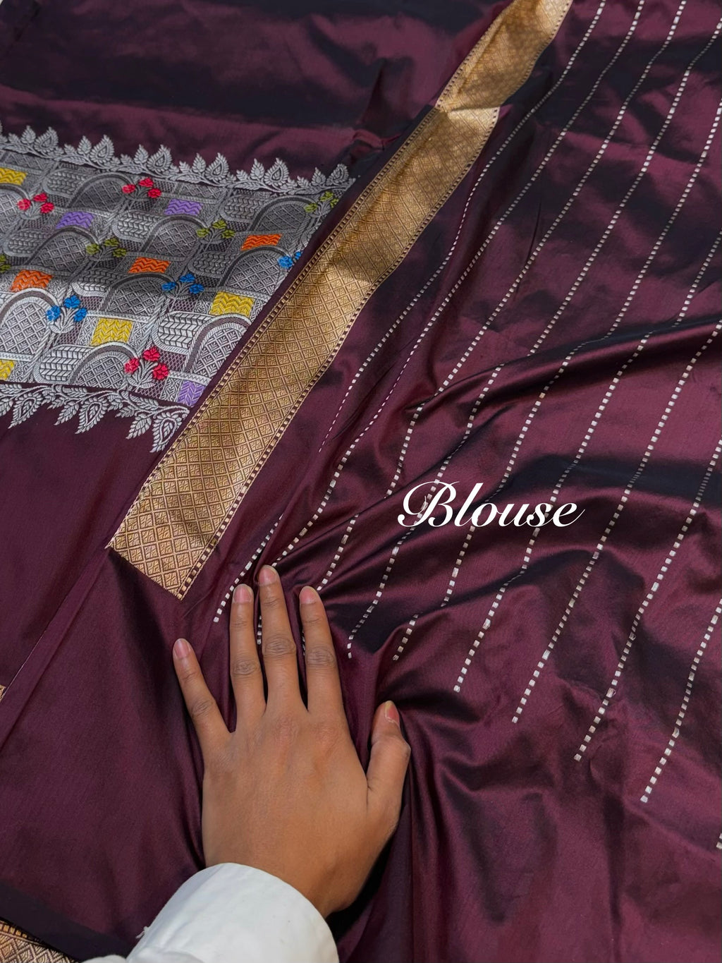 Coffee Brown 100% Pure Banaras Katan Silk Handloom Handwoven Pattu Saree
