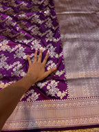 Prebook | Wine Purple 100% Pure Banarasi Katan Silk Saree