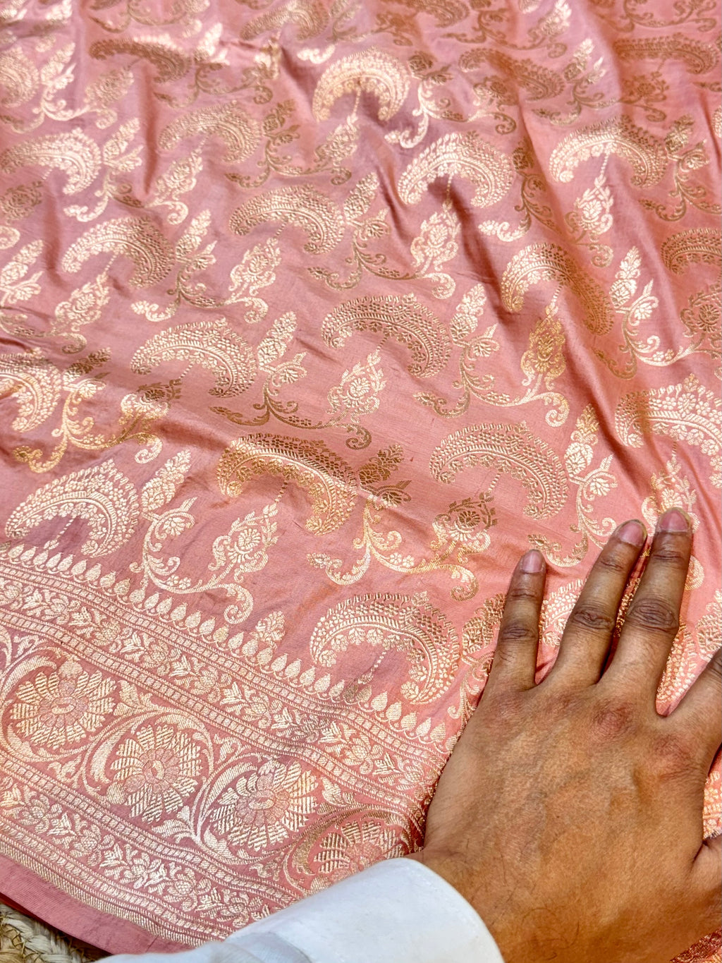 Prebook | Dusty Pink 100% Pure Banarasi Katan Silk Saree